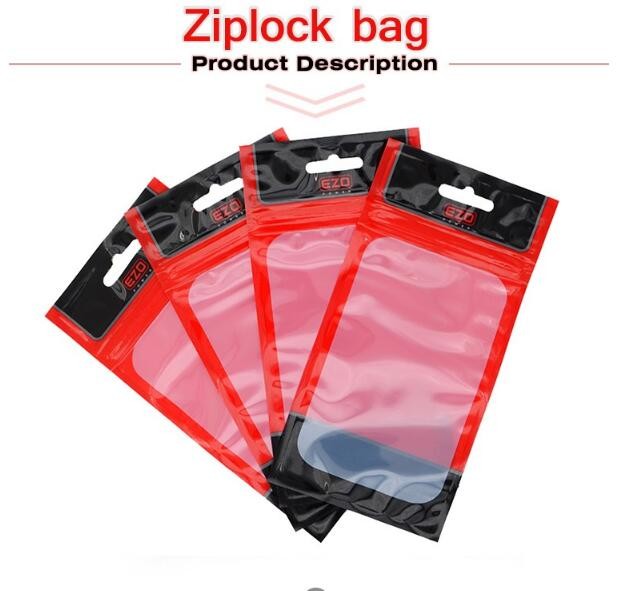 Printed Clear Window Alumimum Foil Plastic k Bag for Cell Phone/ Bag for Cell Phone Case Packing
