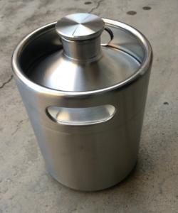 Quality 2L growler min keg with screw cap on top wholesale