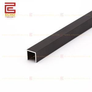 Quality Extrusions Aluminum Tile Trim U Channel Metal Profile 12mm Black wholesale