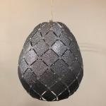 Collapsible E27 Glitter Ball Bedside Lamp Shades Rhombus Pierced