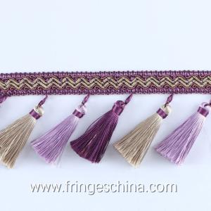 Quality Handmade fashionable chain beads lace tassels fringes for curtain/sofa/pillow decoration wholesale