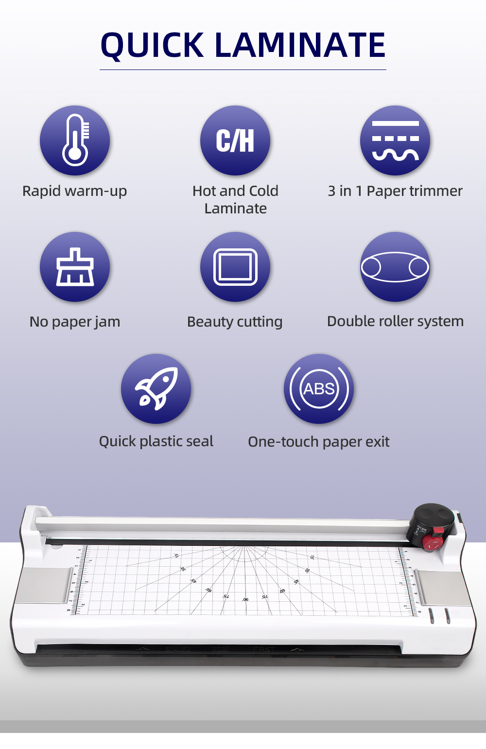 A4 A3 Hot Cold Lamination Machine for Home Office School Small Desktop Film Laminator