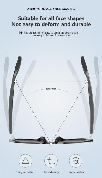 Ultralight Bluetooth 5.3 Smart Glasses with 220mAh Battery Capacity and 8-10