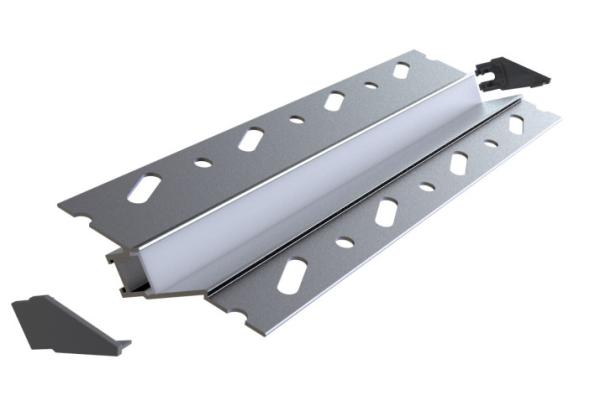 Embedded Drywall Gypsum LED Plaster In Profile 77*20mm Frameless Tape Light