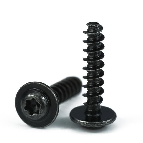 ISO9001 2015 Certified Black Zinc Plated M3 PT Screw for Plastic Parts and