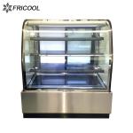 High quality refrigerated glass door display case cake showcase with CE/ETL