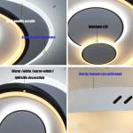 Installed In The Study Bedroom Living Room Acrylic 3-color Round Acrylic LED