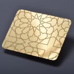 DIN 0.95mm Thk Gold Mirror Etched Stainless Steel Sheet For Exterior