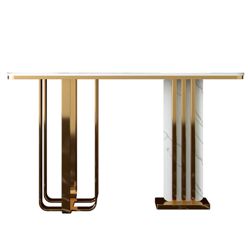 Contemporary Stainless Steel Marble Console Tables - Best Wholesale
