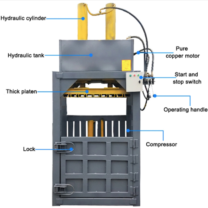 2021 China Waste Plastic Press PET Bottle Baler Machine Hydraulic Carton Baling Machine