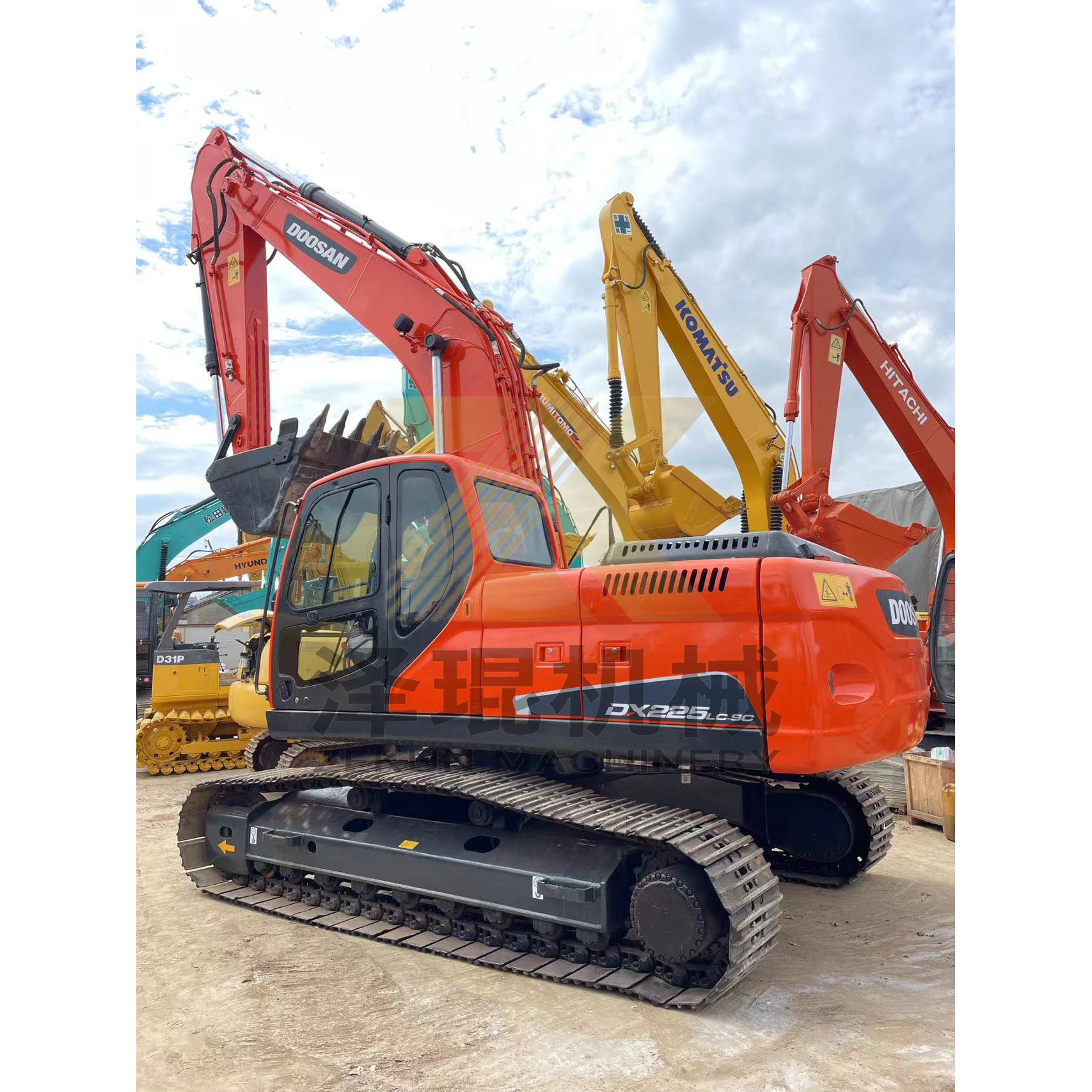 22T Used Doosan DX225LC-9C Crawler Excavator with Discount
