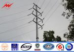 66kv Electricity Transmission Power Pole Line Tower / Steel Straight Pole For