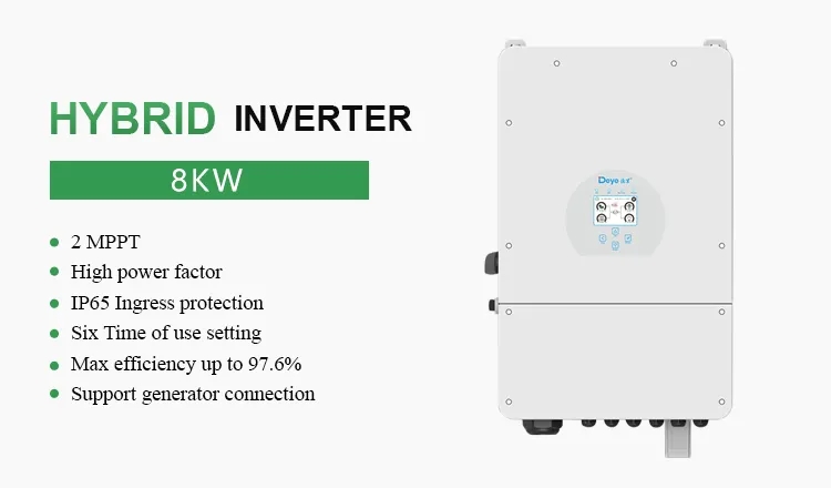 8kw 6kw 5kw Hybrid Inverter 3kw House Inverter System With 50Hz/60Hz Output Frequency