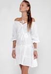 2018 Summer women off shoulder white dress