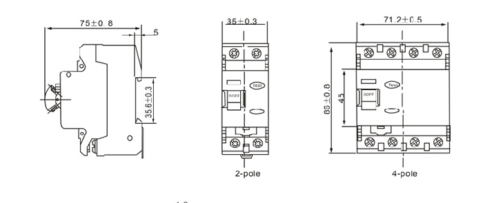 HG Serices 240V/415V Residual current circuit breaker RCCB