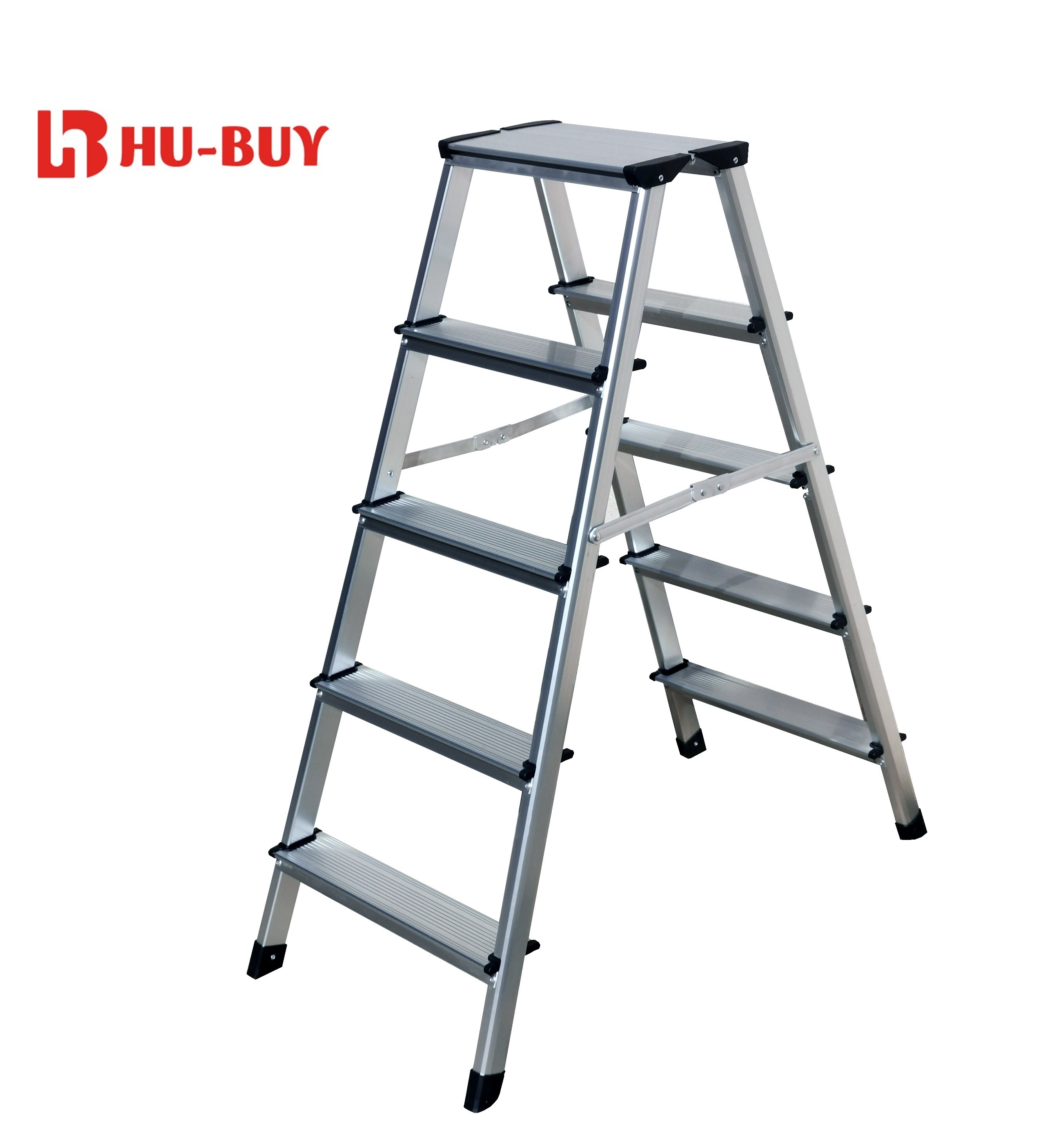 GS Aluminium Platform Steps 2x5 Durable Aluminum Folding Step Stool