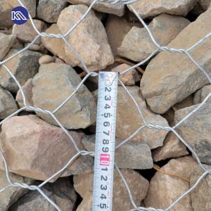 Quality Hexagonal / Double Twist Galvanised Gabion Mattresses Wire Mesh Rock Gabion Cage wholesale