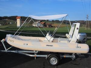 Quality Fiberglass Inflatable RIB Boats Towable For River / Lake RIB480D wholesale