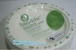 Round 11 inch 4 compartment disposable corn starch plates,3 compartments
