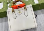 DIANA 27cm Length Bamboo Tote Bag Elegant Temperament Cross Body