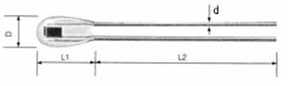 Glass Sealed NTC Thermistor For Temperature Compensation And Detection