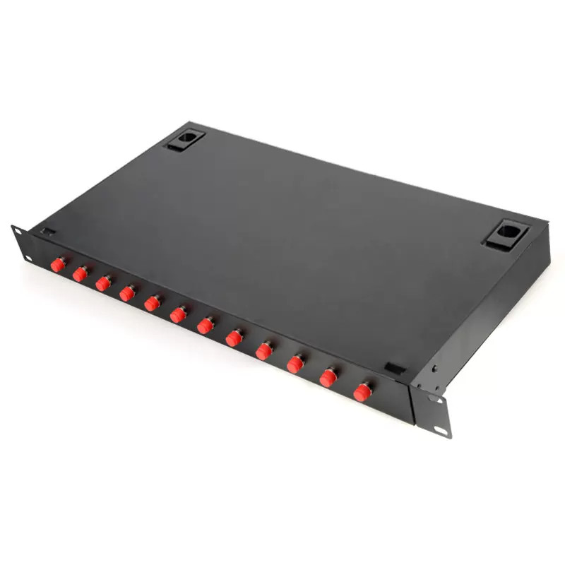 Metal Rack Mount Patch Panel 12 LC Duplex Coupler FTTH Termination Box