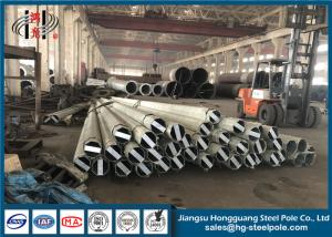 Quality Bitumen Painted Hot Dip Galvanized Steel Pole For Electric Transmission Line wholesale