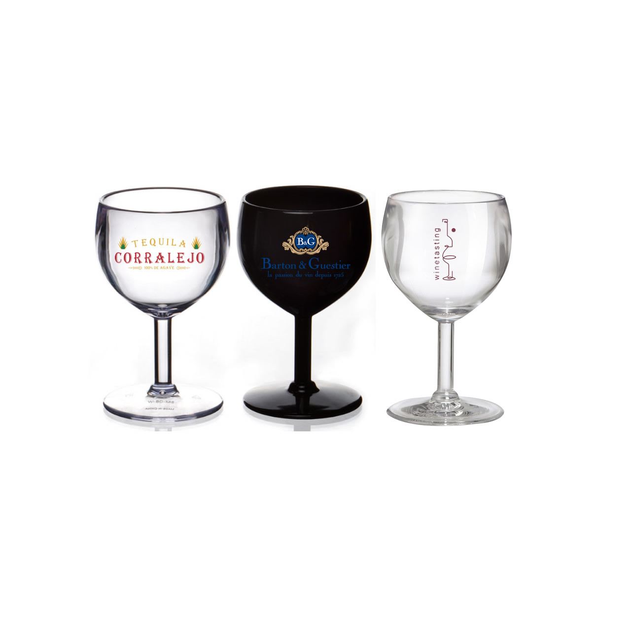 Reusable Plastic Gin Balloon Glasses 240ml 8oz Plastic Martini Cups