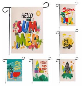 Quality 100D Polyester Decorative Custom Garden Flags 30x45cm Seasonal Garden Flag Set wholesale