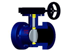 Quality Blue 10mm Flanged Butterfly Valve In Water Supply wholesale