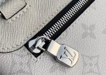 Leather Message Tote Ladies White Cross Body Bag Monogram Eclipse