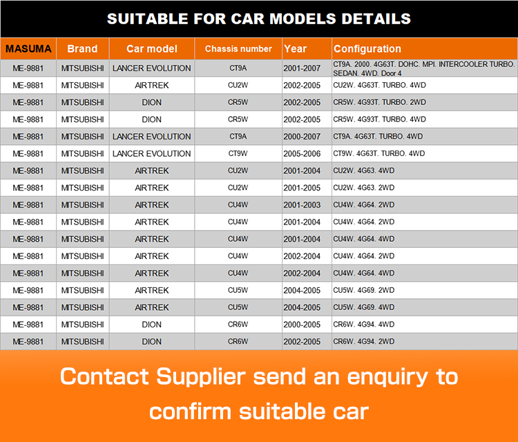 4422A002 MR548285 MASUMA Left Tie Rod End for MITSUBISHI AIRTREK Top-Notch Performance