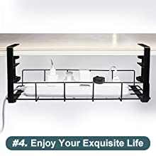 Organize Cables and Power Strips with Our Sustainable Under Desk Cable Duct Wire Basket