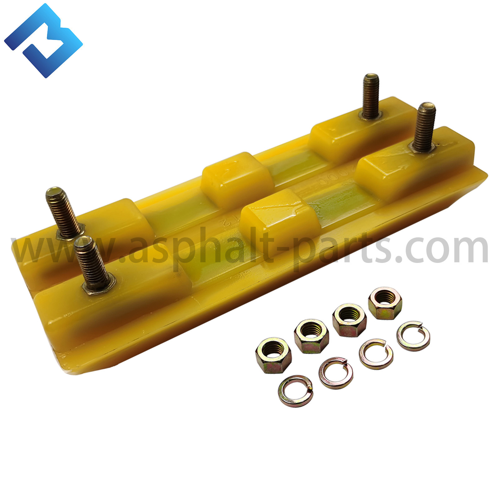 2411112 Polyurethane Rubber Block / Track Shoe Milling Machine Spare Parts 3 Ribs For W205/W2000 Road Construction