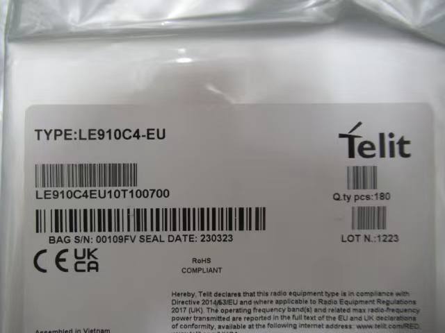 LE910C4-WWX 4G LTE Modem Module GNSS Electrical 5V DC 3.0A Safety