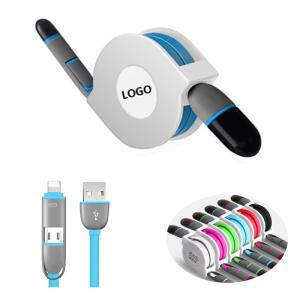 Quality Promotional USB stretch cable PVC logo customized Iphone cable wholesale