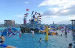 Fiberglass Kids Commercial Water Play Equipment With Slides Fade Resistant