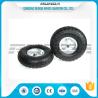 Buy cheap Galvanized Color Pneumatic Rubber Wheels Steel Rim Ball Bearing 55mm Hub 3.50-4 from wholesalers