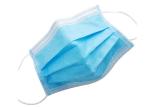 Antiviral Blue 3 Ply Face Mask Nonwoven Elastic Earloop Pleated