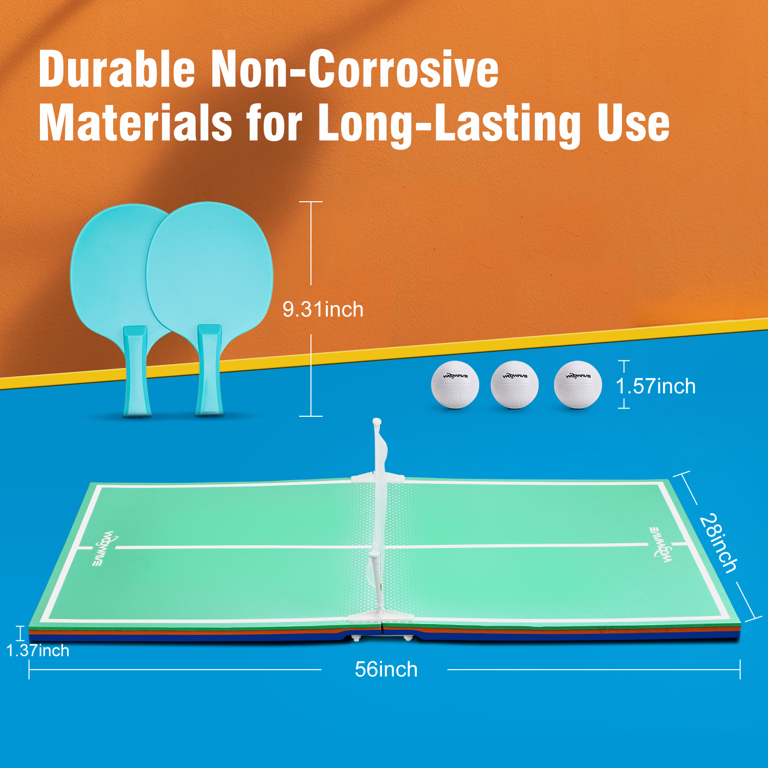 OEM Logo 2024 Water Play Game Set Float EVA Pingpong Tables Tennis for Outdoor Pool Fun