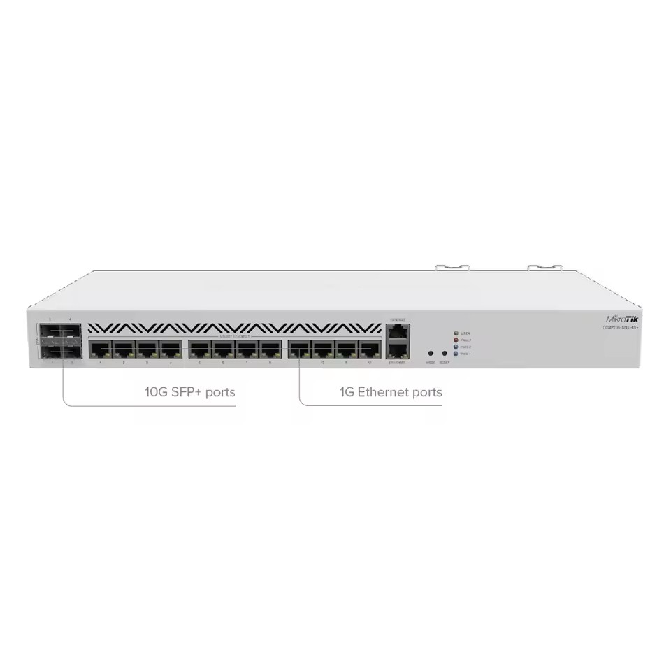 Unparalleled ROS Router 5G Wired Router Mikrotik CCR2116-12G-4S 16 Core CUP 10G Networking for Unmatched Performance