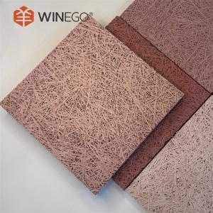 Quality Colorful Painting Wood Wool Acoustic Panels Customized Shapes Decoration wholesale