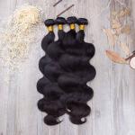 Black Real Brazilian Hair Weave Lustrous Large Quantity Full Cuticle Aligned