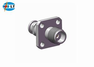 Quality Female 2.4mm RF Connector 4 Holes Flange Mount MMW Cable Connector wholesale