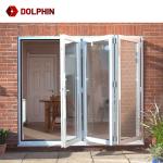 Accordion Waterproof Exterior Bi Folding Door , Patio Bifold Aluminum Folding