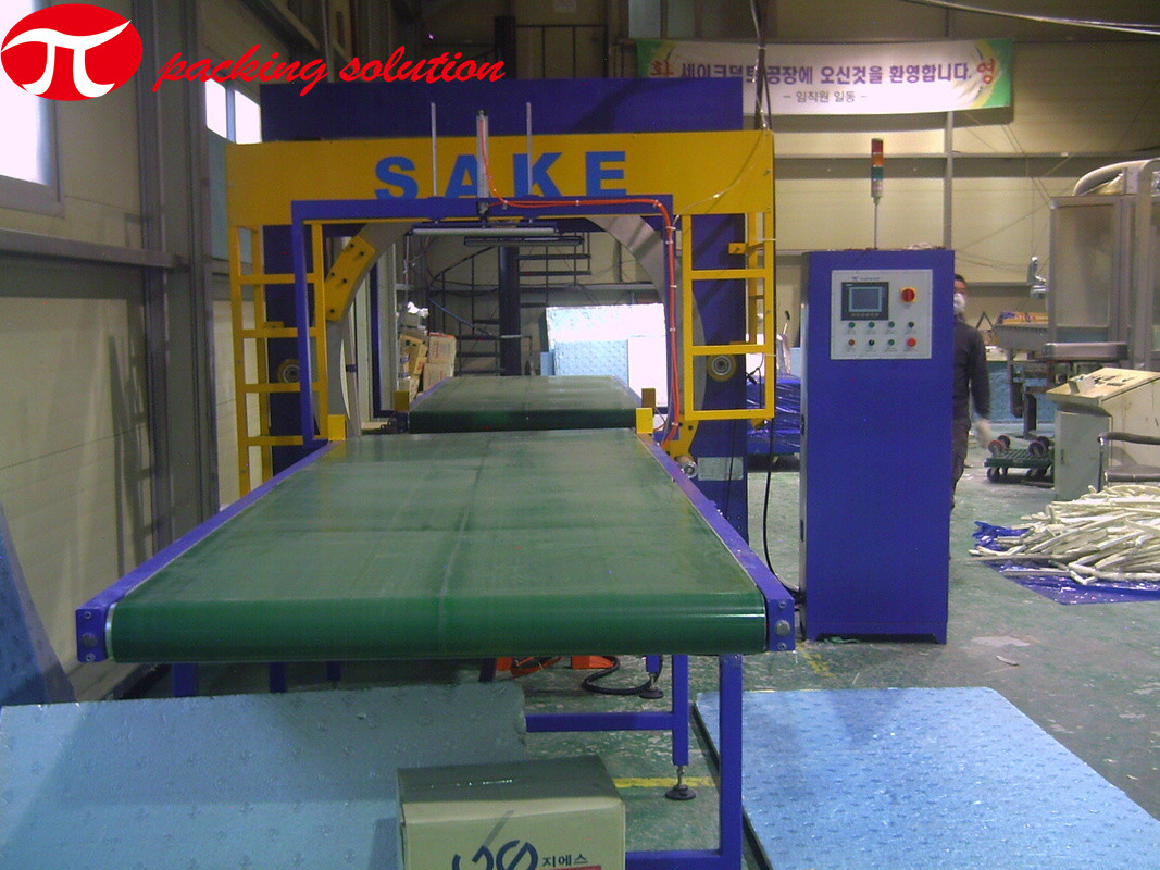 Horizontal Stretch Film Wrapping PLC Control Wood Board Steel & Copper Coil Packing Machine