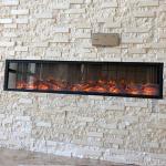 60inch 1500mm LED Light Pure Decor Built-in Electric Fireplace With APP
