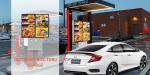 Drive-Thru Kiosk Self-Driving Ordering Digital Signage 55 Inch Dual Screen
