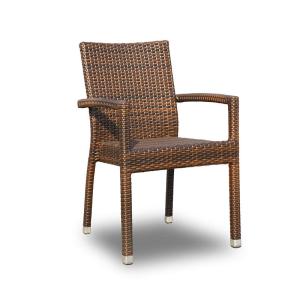 Quality Powder Coated Finish L52cm H87cm Rattan Outdoor Chair In Various Colors wholesale
