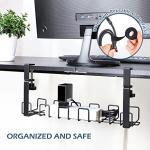 Non-folding Rack Carbon Steel Cable Tray Basket for Standing Desk in Office and